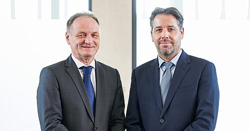 Prof. Dr. Andreas Seekamp und Prof. Dr. Markus Scheibel bilden die neue Führungsspitze der DGOU © Intercongress DGOU-Präsidenten 2024 Prof. Seekamp und Professor Scheibel