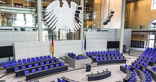 Leerer Sitzungssaal, Deutscher Bundestag